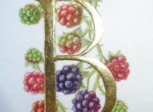 B for Blackberry, on vellum